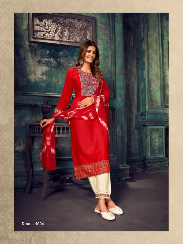 Majisha Nx Rangoli 1 Festive Wear Rayon Kurti Pant And Dupatta